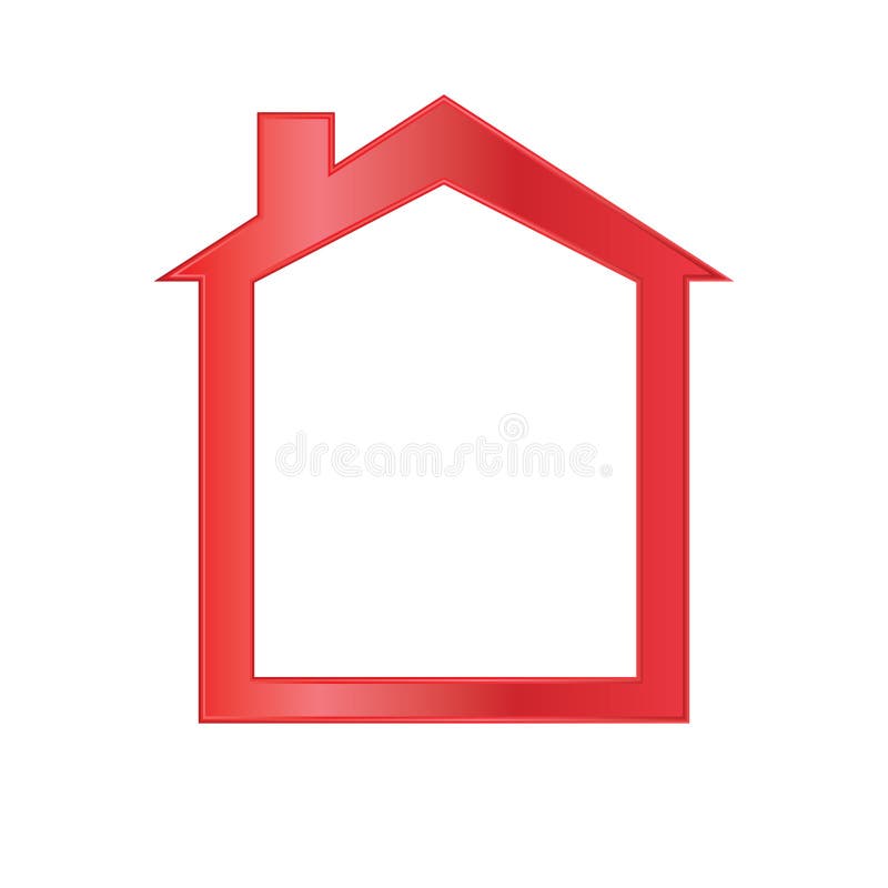 Ícone vermelho da casa ilustração royalty free Ícone vermelho da casa ilustração royalty free