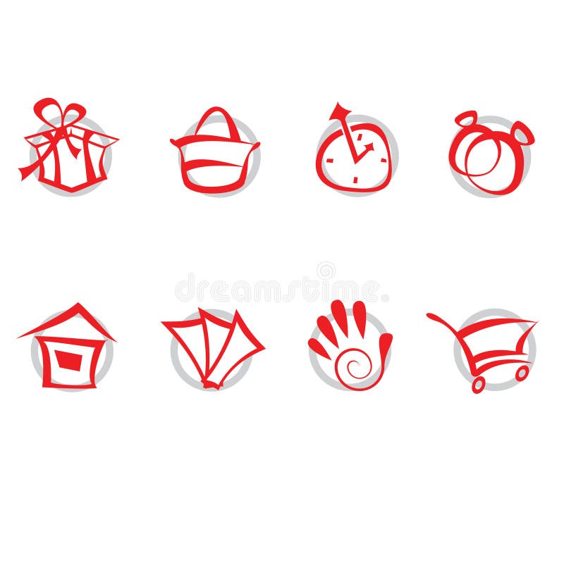 Shop icons set (Everything depicted within this illustration is designed by me - Bsilvia). Shop icons set (Everything depicted within this illustration is designed by me - Bsilvia)