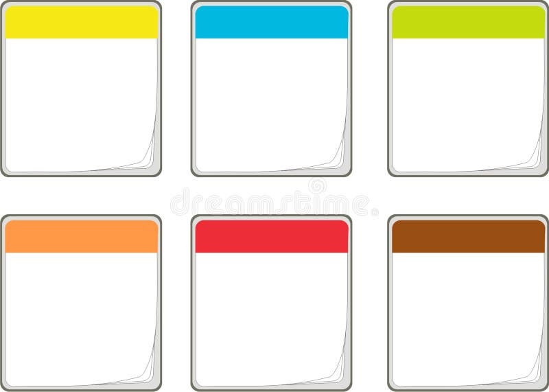 Ícones coloridos do calendário ilustração stock Ícones coloridos do calendário ilustração stock