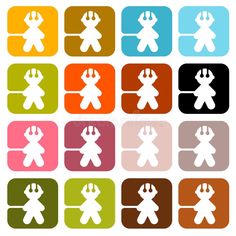Ícones coloridos dos homens do vetor ilustração royalty free Ícones coloridos dos homens do vetor ilustração royalty free