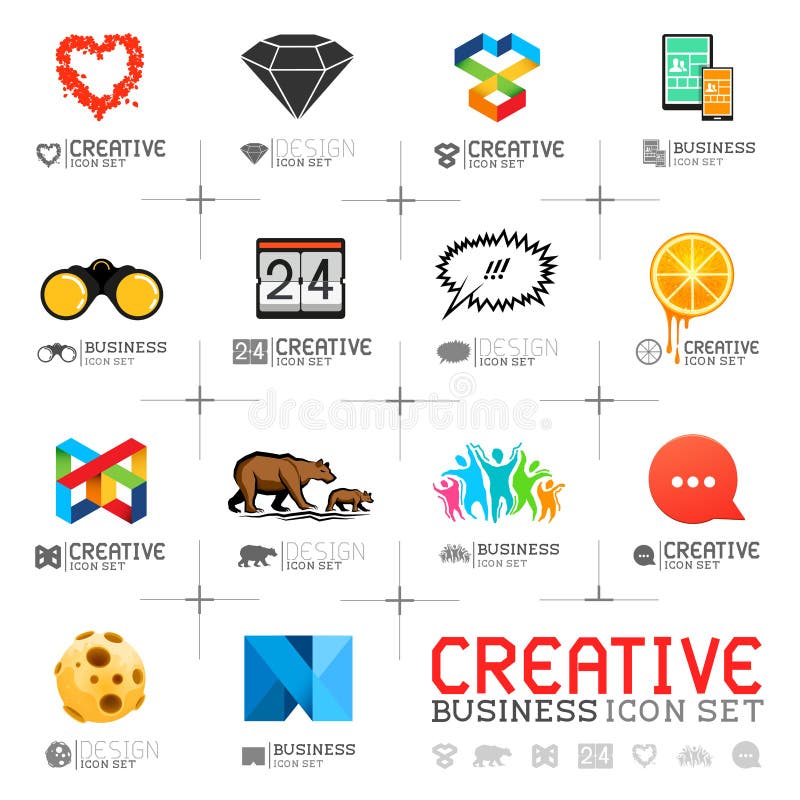 Ícones de Negócios Criativos ilustração royalty free