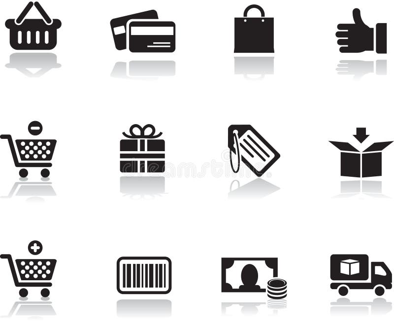 Shopping icons set. Vector design. Shopping icons set. Vector design.