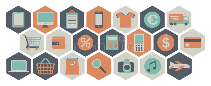 Set of online shopping icons. Set of online shopping icons
