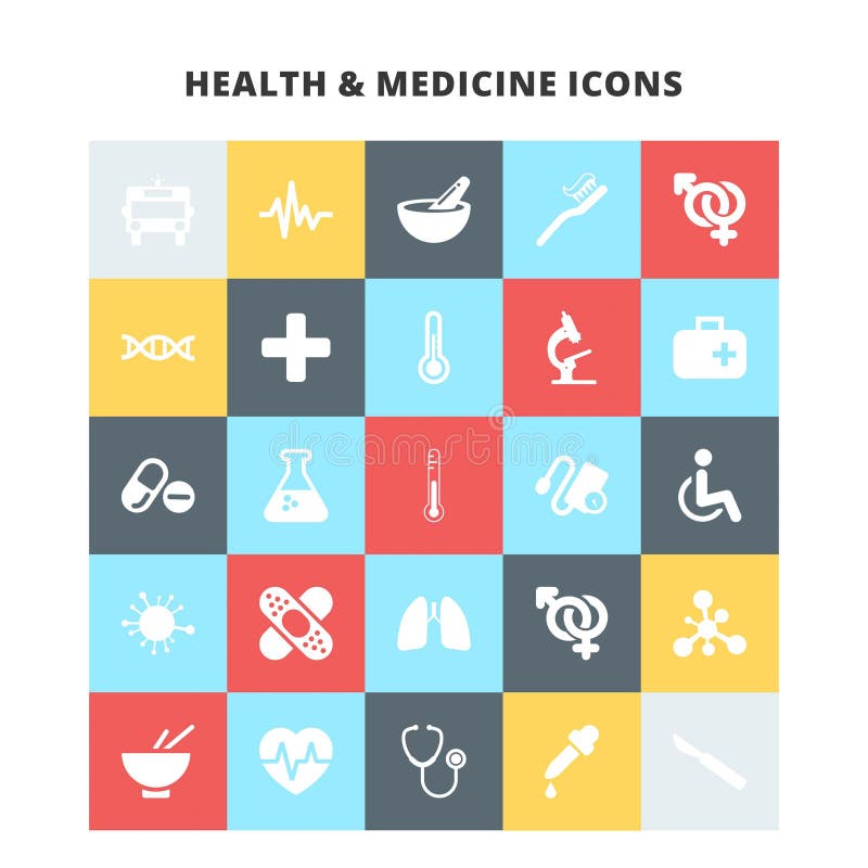 Ícones da saúde e da medicina ilustração stock Ícones da saúde e da medicina ilustração stock