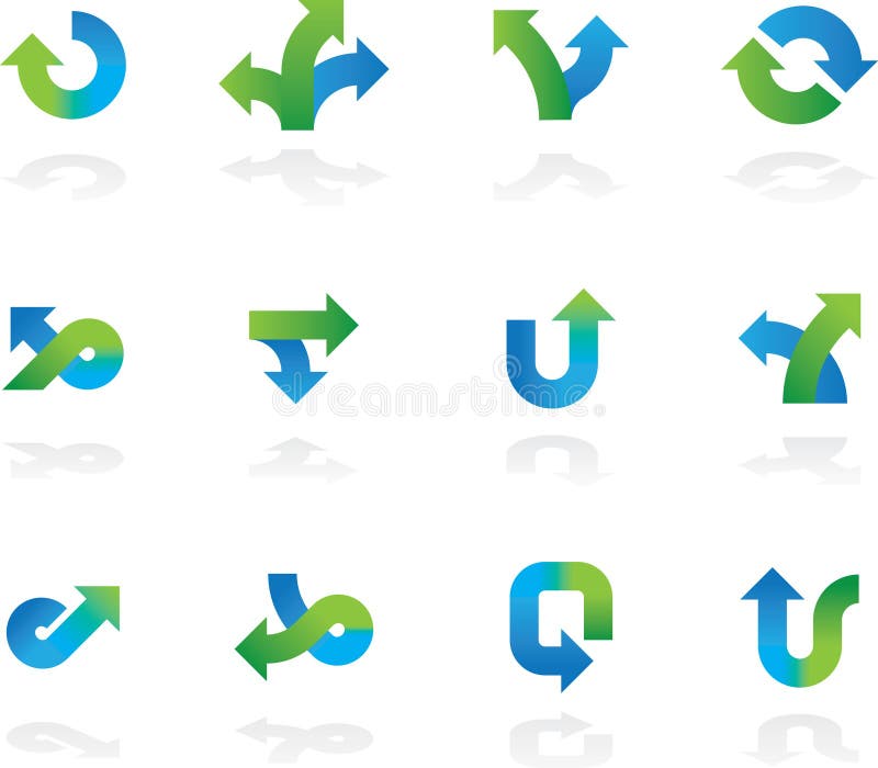 Conjunto de ícones de seta ilustração do vetor