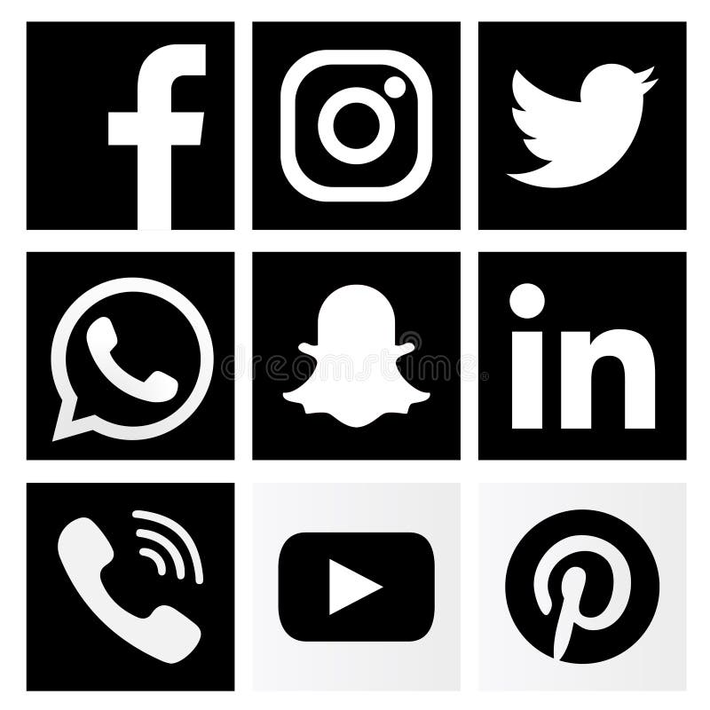 Facebook, Instagram, Twitter, WhatsApp, Snapchat, Linked in, Viber, YouTube and Pinterest colored social media icon set. squared icons for web & printing purpose. Facebook, Instagram, Twitter, WhatsApp, Snapchat, Linked in, Viber, YouTube and Pinterest colored social media icon set. squared icons for web & printing purpose.