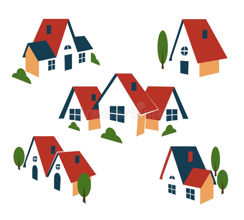 Ícones de Real Estate ou da casa ilustração do vetor Ícones de Real Estate ou da casa ilustração do vetor