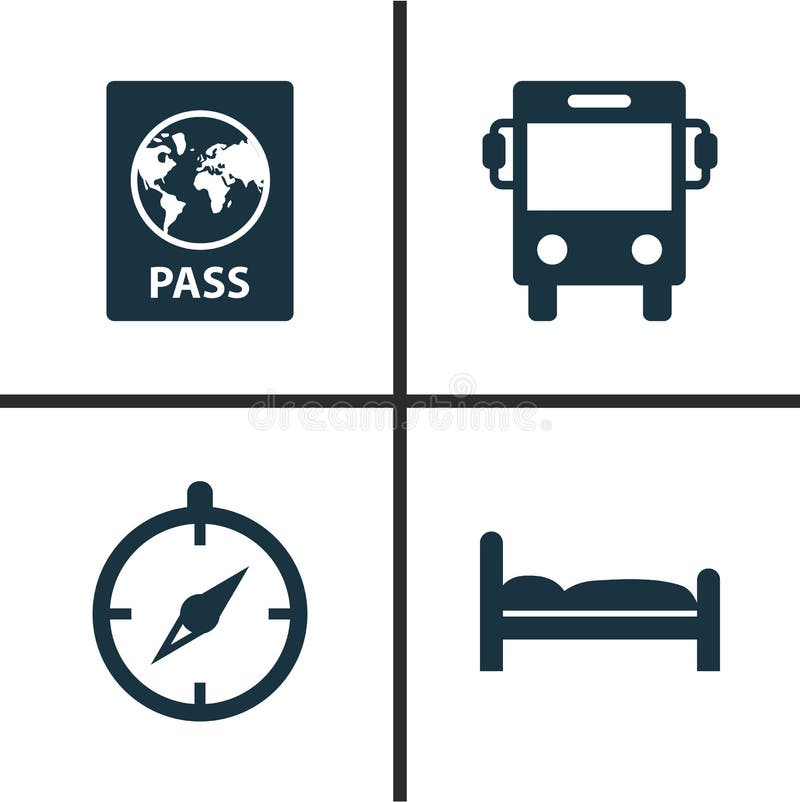 Ícones de viagem ajustados Coleção do certificado, do transporte, da soneca e dos outros elementos Igualmente inclui símbolos com ilustração stock Ícones de viagem ajustados Coleção do certificado, do transporte, da soneca e dos outros elementos Igualmente inclui símbolos com ilustração stock