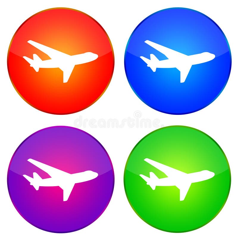 Ícones de aviões ilustração do vetor