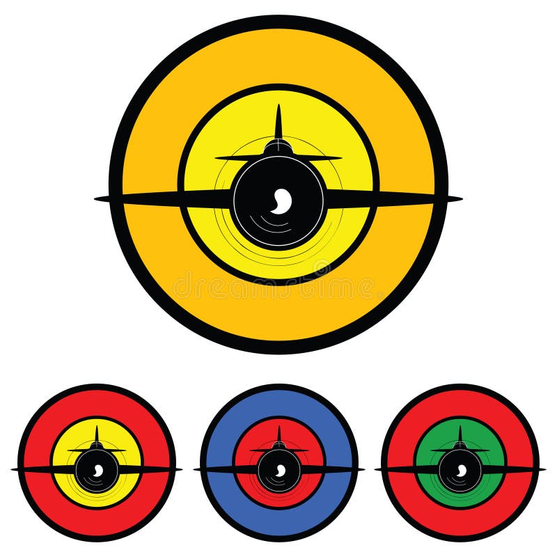 Ícones de aviões ilustração stock