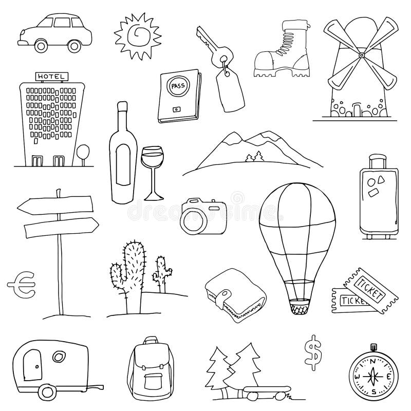 Ícones do curso ilustração royalty free Ícones do curso ilustração royalty free