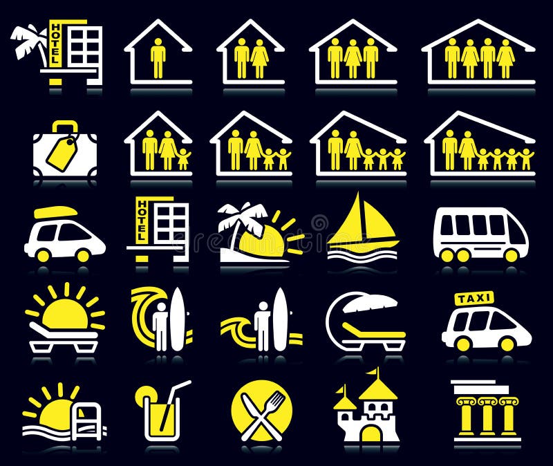 Ícones de verão ilustração do vetor