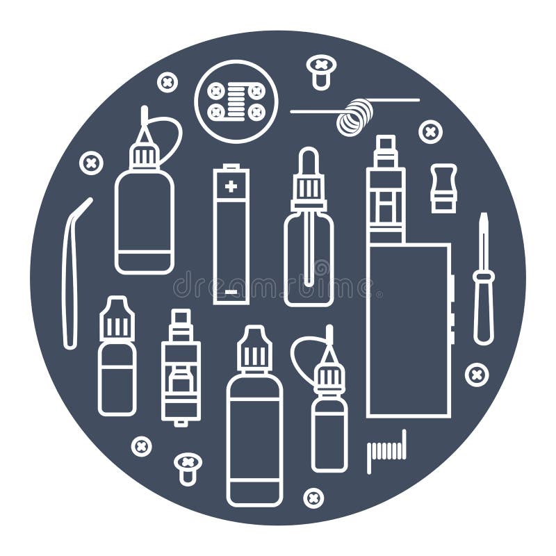 Ícones do vetor ajustados do atomizador ilustração do vetor Ícones do vetor ajustados do atomizador ilustração do vetor