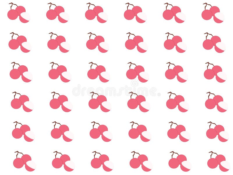 Ícones do vetor do lichi ajustados no fundo branco ilustração stock Ícones do vetor do lichi ajustados no fundo branco ilustração stock