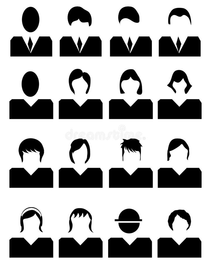 Ícones dos povos ilustração stock Ícones dos povos ilustração stock