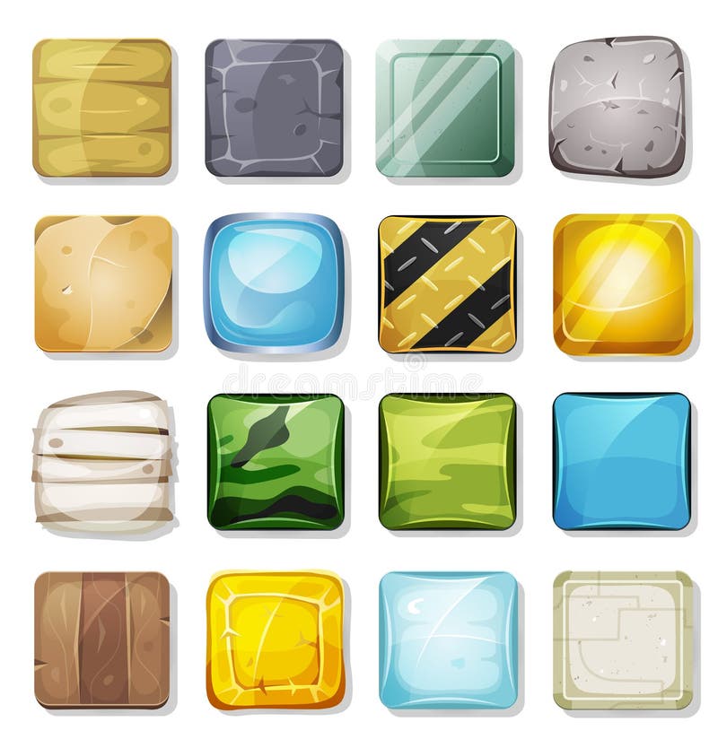 Ícones e botões ajustados para App e o jogo móveis Ui ilustração royalty free Ícones e botões ajustados para App e o jogo móveis Ui ilustração royalty free