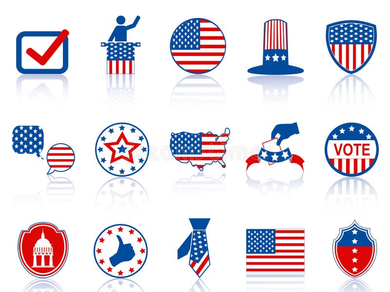 Ícones e teclas da eleição ilustração do vetor Ícones e teclas da eleição ilustração do vetor