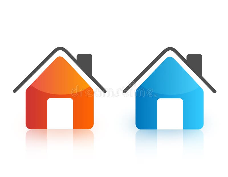 Ícones Home ilustração royalty free Ícones Home ilustração royalty free