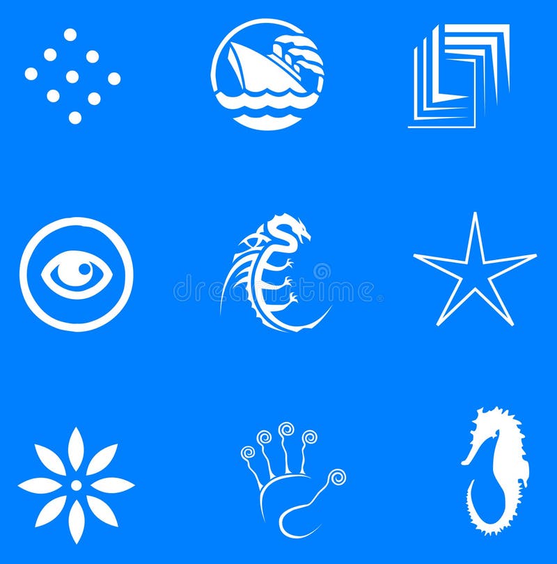Ícones ou Logos do Web site ilustração royalty free Ícones ou Logos do Web site ilustração royalty free