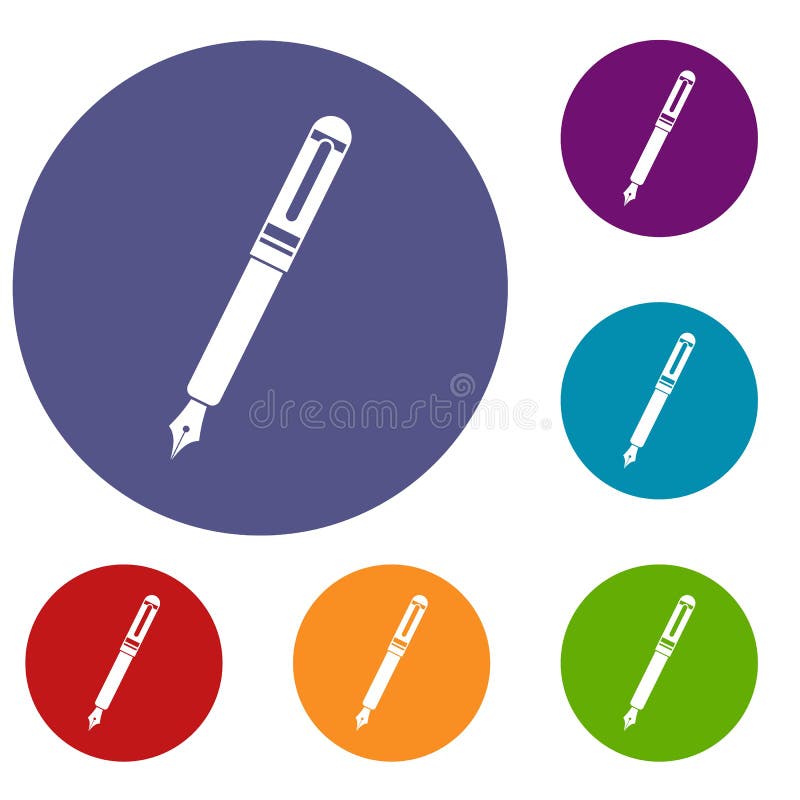 Ícones pretos da pena de fonte ajustados ilustração royalty free Ícones pretos da pena de fonte ajustados ilustração royalty free
