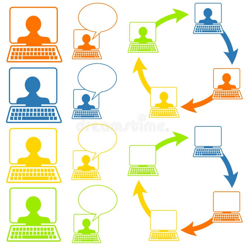 Ícones sociais da coligação ilustração royalty free Ícones sociais da coligação ilustração royalty free