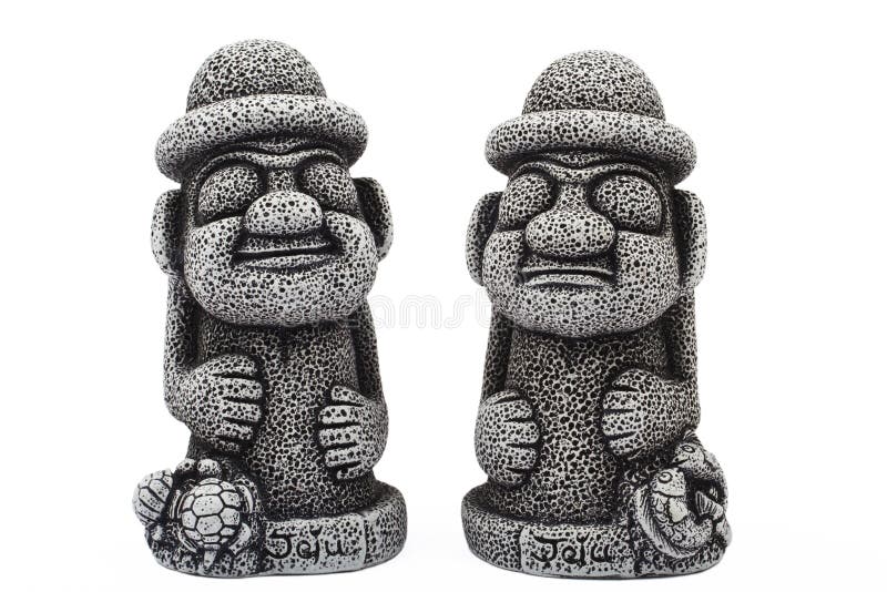 Ídolos do console Jeju imagens de stock Ídolos do console Jeju imagens de stock