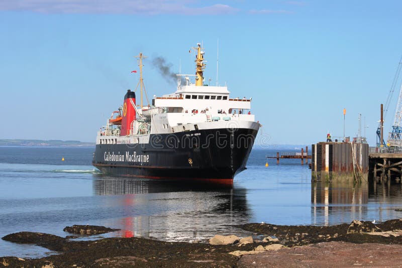 Île d'île de arrivée de pilier d'Arran Brodick d'Arran images libres de droits Île d'île de arrivée de pilier d'Arran Brodick d'Arran images libres de droits