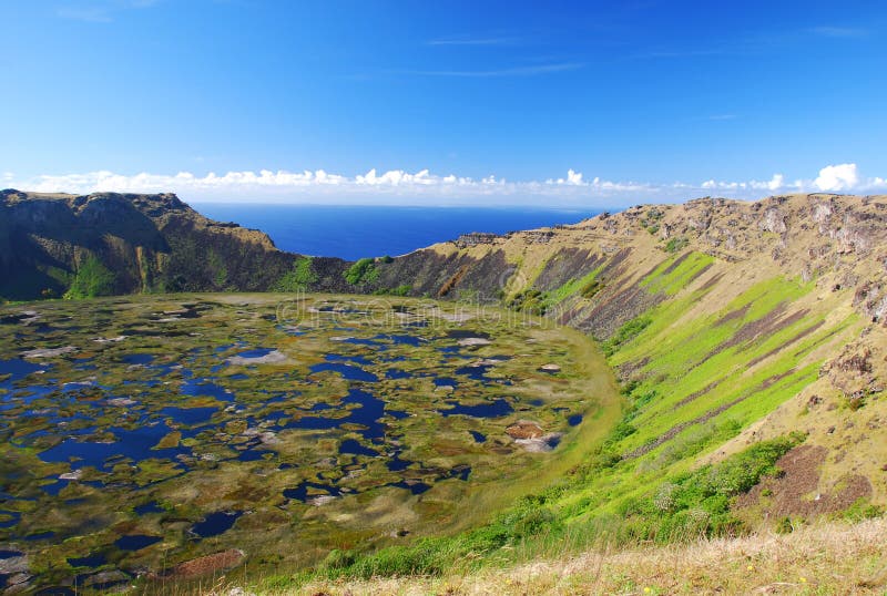 Île de milliers d'UCI Pâques de Rano photo libre de droits Île de milliers d'UCI Pâques de Rano photo libre de droits