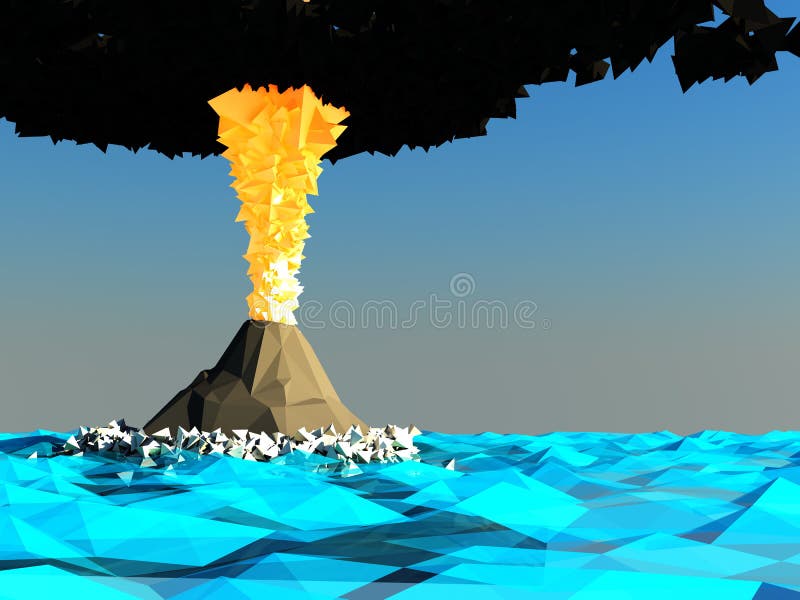 Île volcanique illustration stock Île volcanique illustration stock