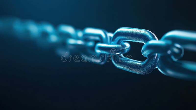 Închegare legătură între lanțurile metalice interconectate care simbolizează rezistența și închiderea conexiunii royalty free illustration