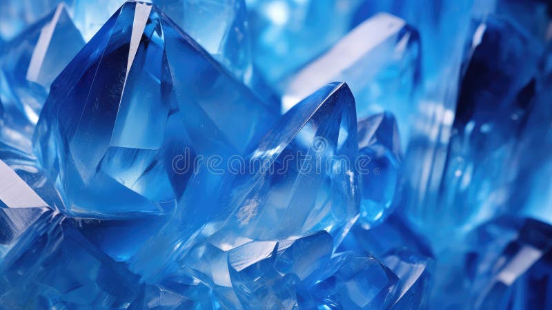 închidere cristal albastru stock illustration