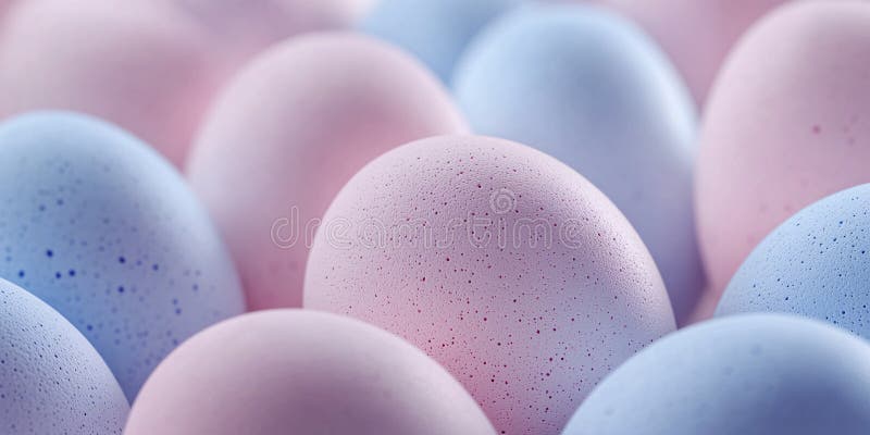Închiderea a numeroase ouă pastel albastru și roz de Paști vector illustration