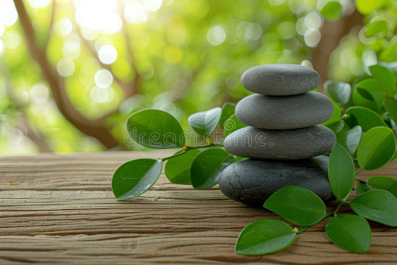 Închiderea în liniște a pietrelor echilibrate într-un mediu natural pentru meditație și practici zen. stock illustration