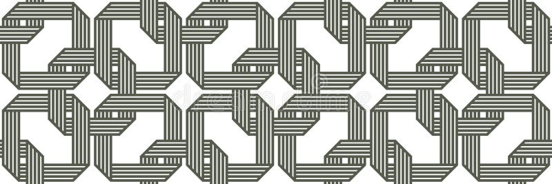 înclinare minimă a grilei pentru proiectarea vectorului de tipar geometric fără sudură, în stil retrogradat. stock illustration