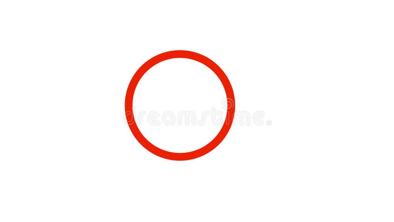încărcarea elementelor grafice circulare, portocalii și roșii, pe fond alb, cu textură video în buclă de 30 de fps, cu element ani stock illustration