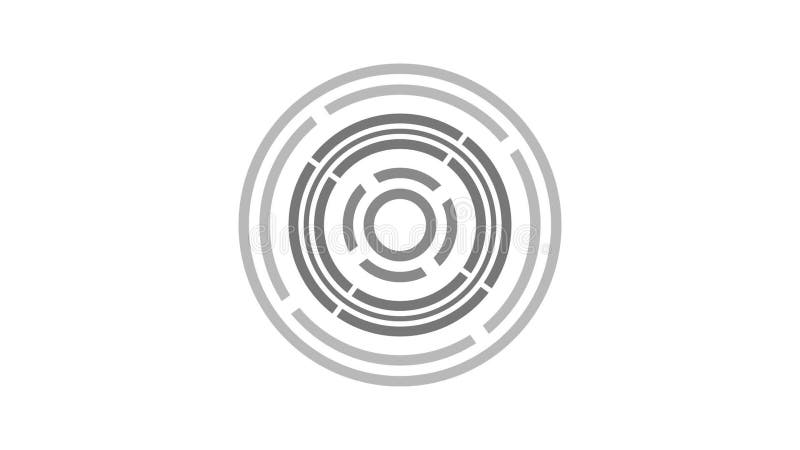 încărcarea elementului de animație impecabil cu element animat fără cusur pe fundal alb cu gri circular și gri închis pe fundal al stock illustration