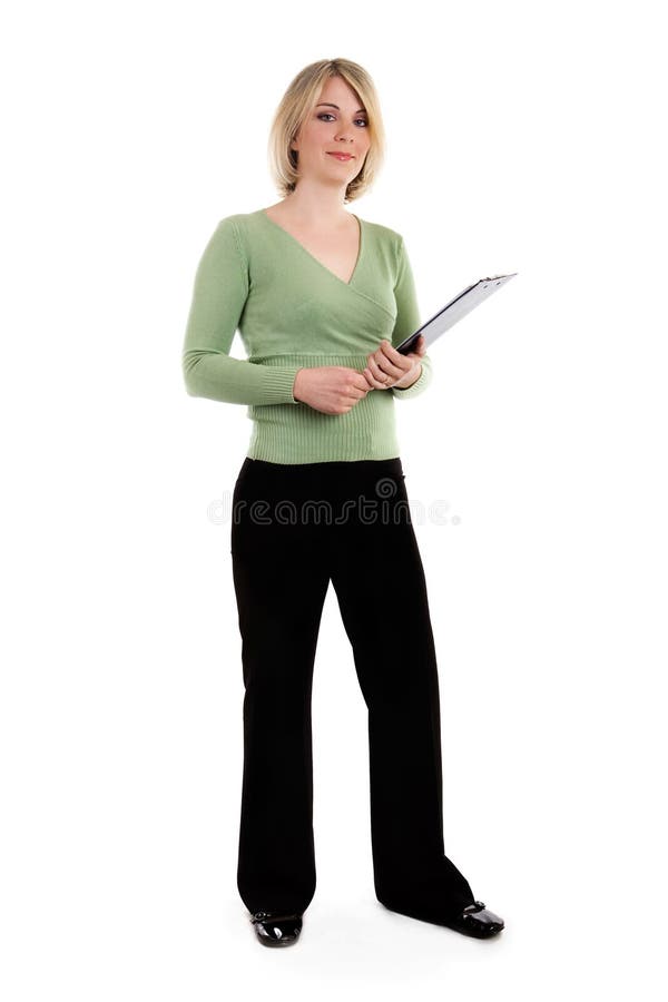 întreaga figură a unei femei de afaceri royalty free stock photo