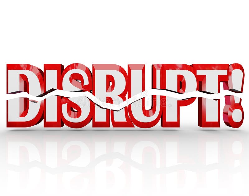 întrerupe revoluția de schimbare a paradigmei de schimbare a cuvintelor 3d royalty free illustration