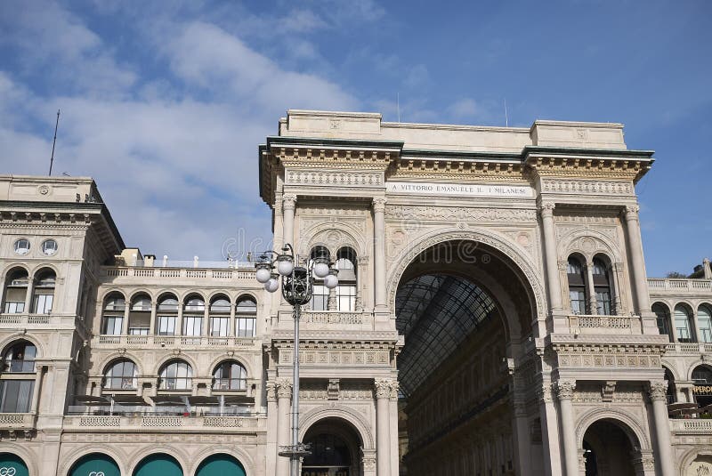 Άποψη Galleria Vittorio Emanuele ΙΙ στοκ φωτογραφία Άποψη Galleria Vittorio Emanuele ΙΙ στοκ φωτογραφία