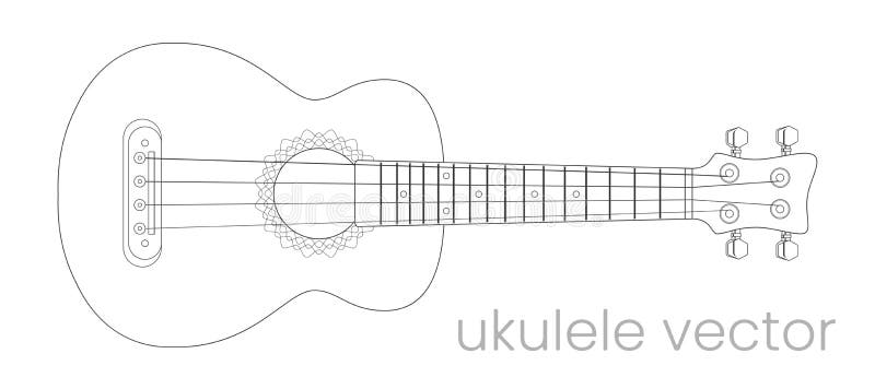 Απεικόνιση κιθάρων Ukulele Είναι ένα πραγματικό περιεχόμενο μουσικής ψυχής Διανυσματικό σκίτσο γραμμών διανυσματική απεικόνιση Απεικόνιση κιθάρων Ukulele Είναι ένα πραγματικό περιεχόμενο μουσικής ψυχής Διανυσματικό σκίτσο γραμμών διανυσματική απεικόνιση