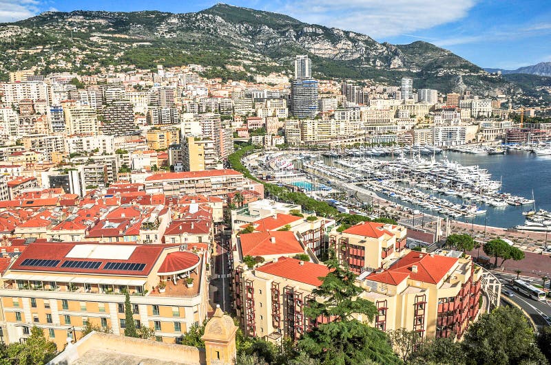 Εναέρια άποψη του Μόντε Κάρλο στοκ φωτογραφίες Εναέρια άποψη του Μόντε Κάρλο στοκ φωτογραφίες
