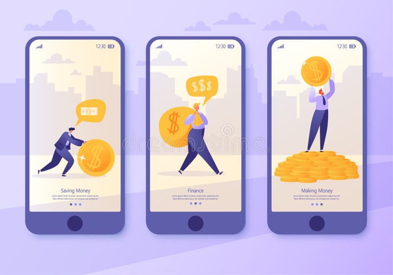 Κινητή app σελίδα, σύνολο οθόνης Έννοια για τον ιστοχώρο στο θέμα επιχειρήσεων και χρηματοδότησης Παραγωγή των χρημάτων, εμπορική απεικόνιση αποθεμάτων Κινητή app σελίδα, σύνολο οθόνης Έννοια για τον ιστοχώρο στο θέμα επιχειρήσεων και χρηματοδότησης Παραγωγή των χρημάτων, εμπορική απεικόνιση αποθεμάτων