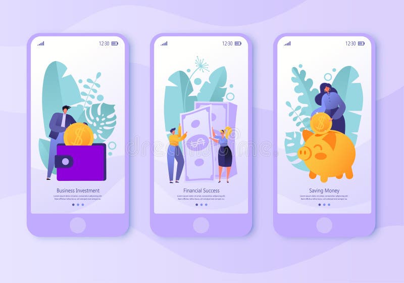 Κινητή app σελίδα, σύνολο οθόνης Έννοια για τον ιστοχώρο στο θέμα επιχειρήσεων και χρηματοδότησης απεικόνιση αποθεμάτων Κινητή app σελίδα, σύνολο οθόνης Έννοια για τον ιστοχώρο στο θέμα επιχειρήσεων και χρηματοδότησης απεικόνιση αποθεμάτων