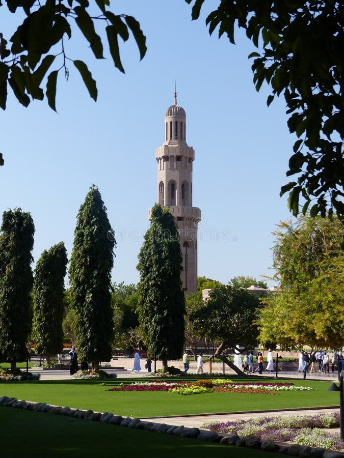 Μουσουλμανικό τέμενος Qaboos σουλτάνων, Muscat, Ομάν στοκ φωτογραφία Μουσουλμανικό τέμενος Qaboos σουλτάνων, Muscat, Ομάν στοκ φωτογραφία
