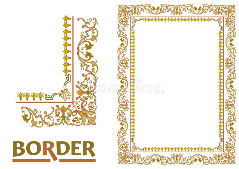 Πλακάκι με σχέδια φύλλων και λουλουδιών Πλαίσιο Διακοσμητικό Κομψό στυλ διανυσματική απεικόνιση