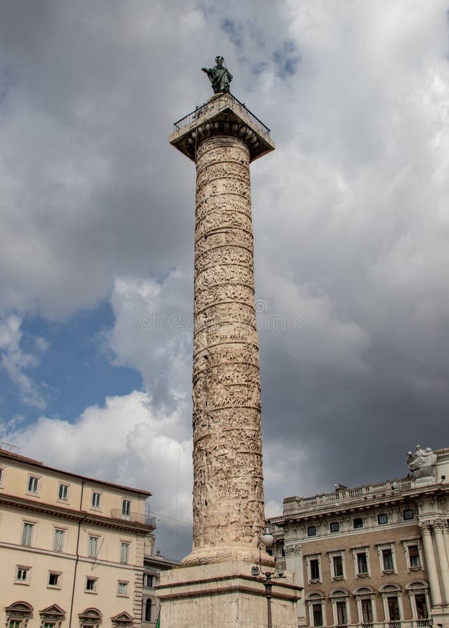 Στήλη του Marcus Aurelius στη Ρώμη στοκ εικόνα με δικαίωμα ελεύθερης χρήσης Στήλη του Marcus Aurelius στη Ρώμη στοκ εικόνα με δικαίωμα ελεύθερης χρήσης