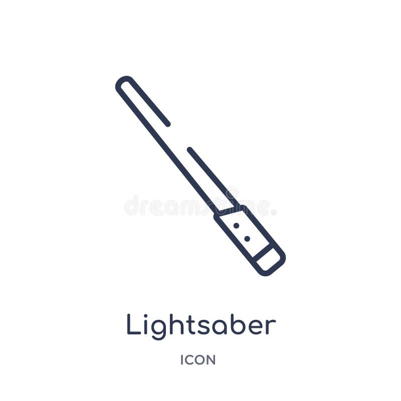 Το γραμμικό εικονίδιο lightsaber από την ψυχαγωγία και arcade περιγράφει τη συλλογή Λεπτό διάνυσμα γραμμών lightsaber που απομονώ διανυσματική απεικόνιση Το γραμμικό εικονίδιο lightsaber από την ψυχαγωγία και arcade περιγράφει τη συλλογή Λεπτό διάνυσμα γραμμών lightsaber που απομονώ διανυσματική απεικόνιση