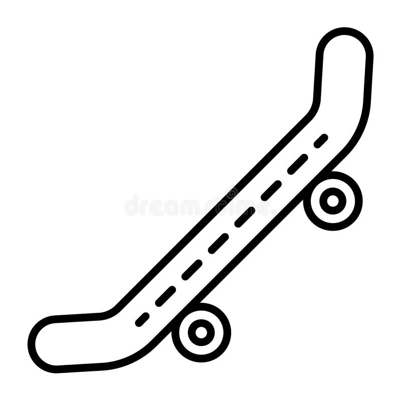 Πλευρά skateboard του εικονιδίου, ύφος περιλήψεων διανυσματική απεικόνιση Πλευρά skateboard του εικονιδίου, ύφος περιλήψεων διανυσματική απεικόνιση