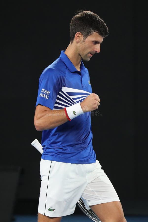 πρωτοπόρος Novak Djokovic του Grand Slam 14 χρόνου στη δράση κατά τη διάρκεια της ημιτελικής αντιστοιχίας του στο 2019 Αυστραλός στοκ φωτογραφίες πρωτοπόρος Novak Djokovic του Grand Slam 14 χρόνου στη δράση κατά τη διάρκεια της ημιτελικής αντιστοιχίας του στο 2019 Αυστραλός στοκ φωτογραφίες