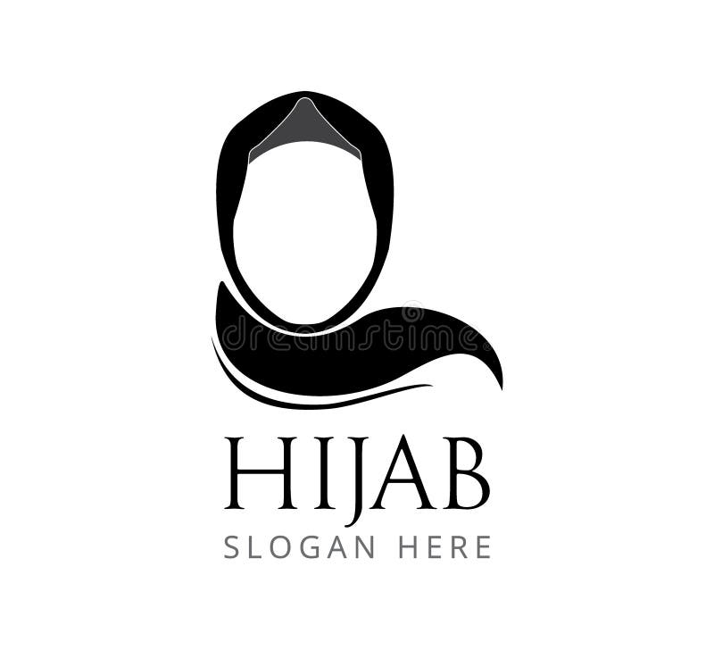дизайн логотипа вектора крышки женщин девушки hijab главный иллюстрация вектора дизайн логотипа вектора крышки женщин девушки hijab главный иллюстрация вектора